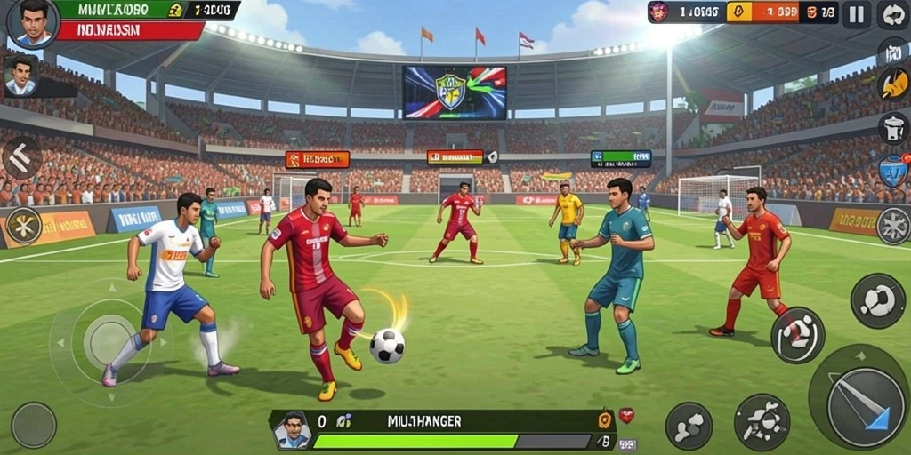Tampak petualangan seru di setiap level.