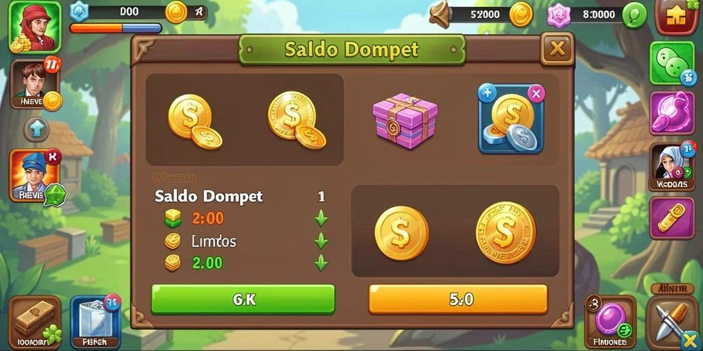 Fitur interaksi yang membuat permainan lebih hidup.